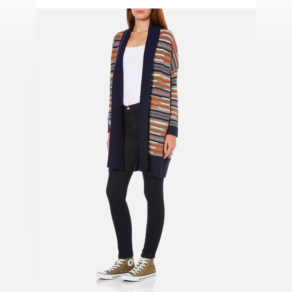 Diane von furstenberg taletha mixed knit cardigan sweater. Size S - Picture 1 of 12